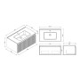 Flauto 800mm Wall Hung Vanity & Matte Basin - Soft Coffee, another view