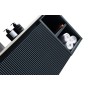 Flauto 800mm Wall Hung Vanity with Side Storage & Left Hand Sintered Stone Counter Top - Midnight Shadow, close-up
