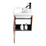 Flauto Mini 450mm Wall Hung Cloakroom Vanity & Basin - Bruciata Orange, another view