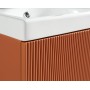 Flauto Mini 450mm Wall Hung Cloakroom Vanity & Basin - Bruciata Orange in a bathroom setting