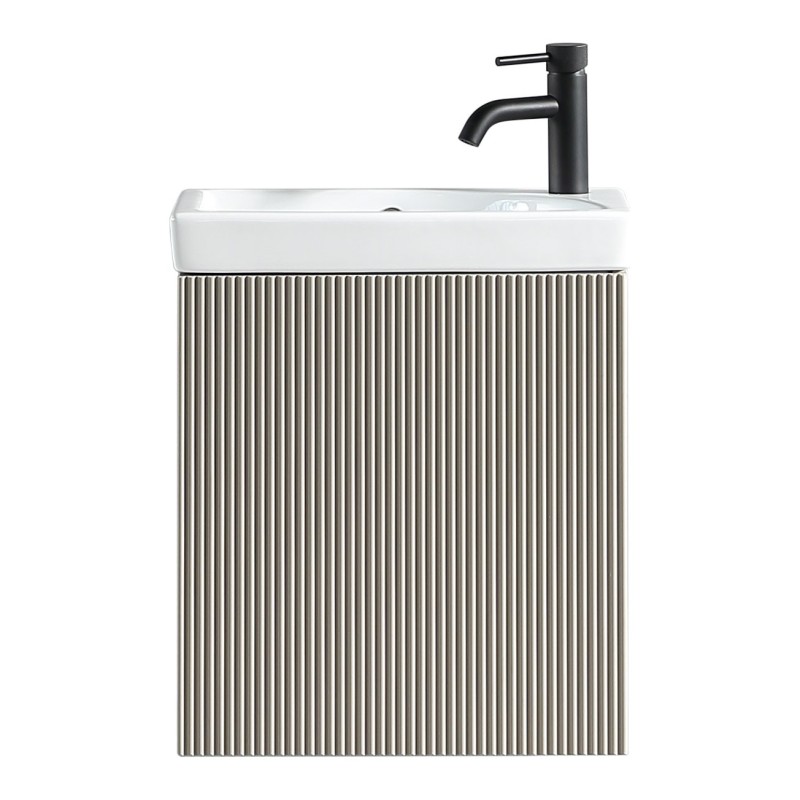Flauto Mini 450mm Wall Hung Cloakroom Vanity & Basin - Soft Coffee