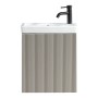 Flauto Mini 450mm Wall Hung Cloakroom Vanity & Basin - Soft Coffee