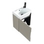 Flauto Mini 450mm Wall Hung Cloakroom Vanity & Basin - Soft Coffee, another view