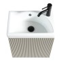 Flauto Mini 450mm Wall Hung Cloakroom Vanity & Basin - Soft Coffee, another view (2)