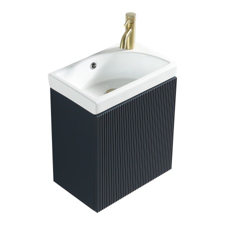 Flauto Mini 450mm Wall Hung Cloakroom Vanity & Basin - Midnight Shadow