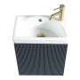 Flauto Mini 450mm Wall Hung Cloakroom Vanity & Basin - Midnight Shadow, another view