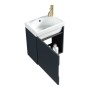 Flauto Mini 450mm Wall Hung Cloakroom Vanity & Basin - Midnight Shadow, another view (2)