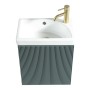 Flauto Mini 450mm Wall Hung Cloakroom Vanity & Basin - Smoked Sage