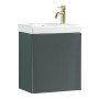 Flauto Mini 450mm Wall Hung Cloakroom Vanity & Basin - Smoked Sage, another view