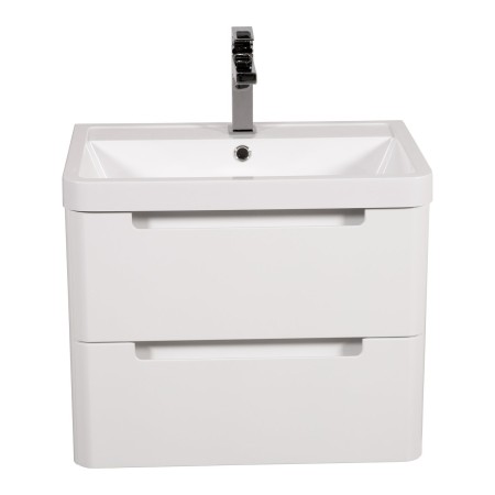 Monza 600mm Wall Hung Vanity & Basin - White Gloss