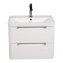 Monza 600mm Wall Hung Vanity & Basin - White Gloss