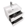 Monza 600mm Wall Hung Vanity & Basin - White Gloss, another view