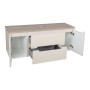 Monza Plus 1200mm Fluted Wall Hung Vanity with 2 Side Cabinets & Counter Top - Warm Oatmeal/Country Oak, another view