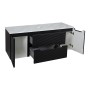 Monza Plus 1200mm Fluted Wall Hung Vanity with 2 Side Cabinets & Counter Top - Matte Black/Grey Marble, another view (2)