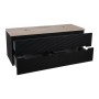 Monza Plus 1200mm Fluted Wall Hung Double Vanity with Counter Top - Matte Black/Country Oak, another view