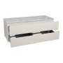Monza Plus 1200mm Fluted Wall Hung Double Vanity with Counter Top - Warm Oatmeal/Grey Marble, another view (2)