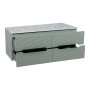 Monza Plus 1200mm Fluted Wall Hung Double Vanity with Counter Top - Aloe Green/Grey Marble, another view