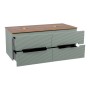 Monza Plus 1200mm Fluted Wall Hung Double Vanity with Counter Top - Aloe Green/Cali Walnut, another view