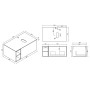 Piatta 800mm Wall Hung Vanity with Side Storage & Left Hand Sintered Stone Counter Top - Soft Coffee, technical drawing