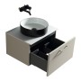 Piatta 600mm Wall Hung Vanity with Sintered Stone Counter Top - Soft Coffee