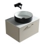 Piatta 600mm Wall Hung Vanity with Sintered Stone Counter Top - Soft Coffee, another view