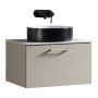 Piatta 600mm Wall Hung Vanity with Sintered Stone Counter Top - Soft Coffee, another view (2)