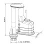 Compact Dual Flush Syphon Valve 1.5", technical drawing