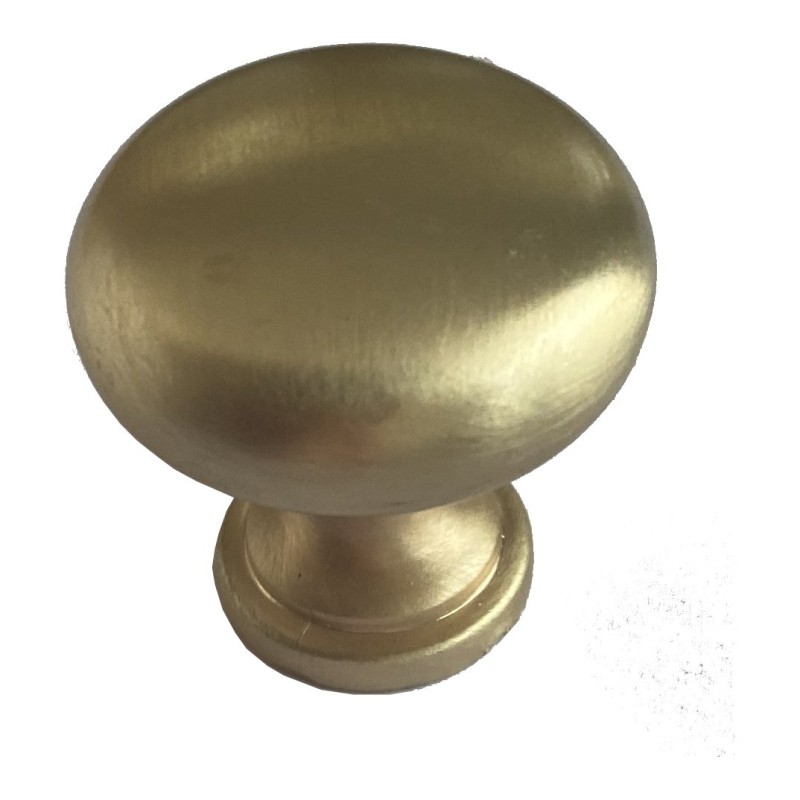 Round Cabinet Handle - Brushed Brass