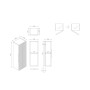 Flauto 900mm Wall Mounted Cabinet - Midnight Shadow, technical drawing