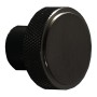 Knurled Round Handle - Black