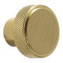 Knurled Round Handle - Brushed Brass