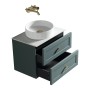 Knurled Round Handle - Brushed Brass, another view (2)
