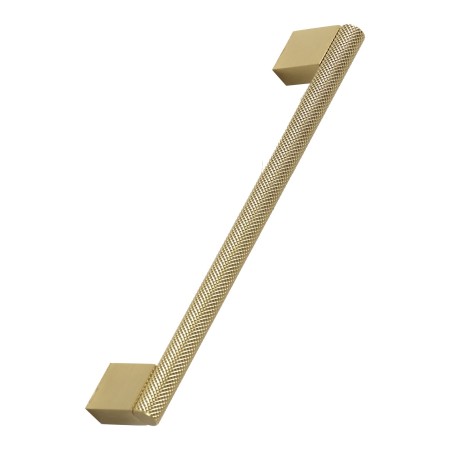 Knurled Straight Handle - Brushed Brass