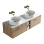Knurled Straight Handle - Brushed Brass, another view (2)