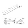 Sora Handle - Black, technical drawing