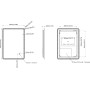 Angus Slimline LED Touch Mirror with Demist 500x700mm, technical drawing
