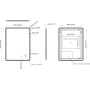 Angus Slimline LED Touch Mirror with Demist 600x800mm, technical drawing