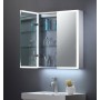 Bethany Double Door Mirror Cabinet with LED Surround, Sensor Switch & Shaver Socket 600x700mm in a bathroom setting