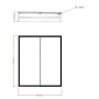 Bethany Double Door Mirror Cabinet with LED Surround, Sensor Switch & Shaver Socket 600x700mm, technical drawing