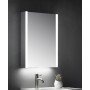 Eden Single Door Mirror Cabinet with LED Side Strips, Sensor Switch & Shaver Socket 500x700mm