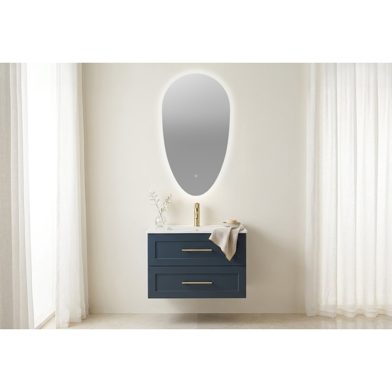 Jacob Teardrop LED Touch Mirror with Demist 500x900x30mm