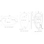 Jacob Teardrop LED Touch Mirror with Demist 500x900x30mm, technical drawing