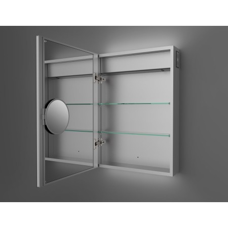 Jemima Single Door LED Mirror Cabinet with Wireless Speaker & Shaver Socket 500x700mm