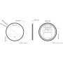 Lily Slimline LED Round Touch Mirror with Demist & Colour Change 600mm, close-up