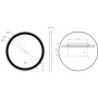Rosie LED Round Touch Mirror with Demist & Colour Change 600mm - Black, technical drawing