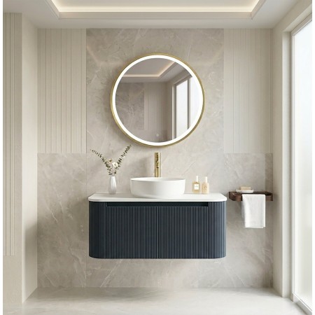 Rosie LED Round Touch Mirror with Demist & Colour Change 600mm - Brushed Brass