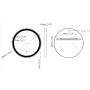 Rosie LED Round Touch Mirror with Demist & Colour Change 600mm - Brushed Brass, technical drawing