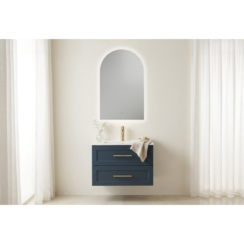 Sylvie Arched LED Mirror with Demist & Colour Change 500x800mm