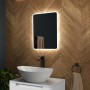Willow Slimline LED Touch Mirror with Demist, Wireless Speaker & Shaver Point 500x700mm