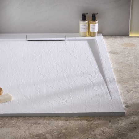 Slate Shower Tray Matte White 1200X900mm